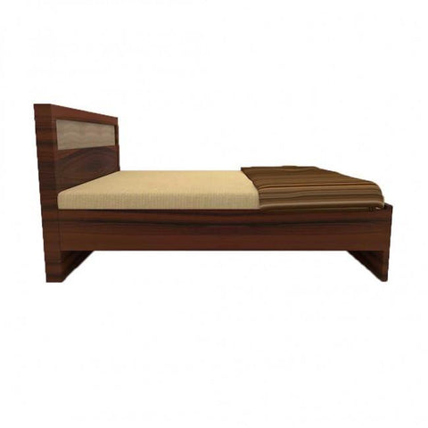 Marak Double Bed Dark Brown & Beige