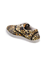 Scamanus Beige & Black Animal Print Casual Shoes