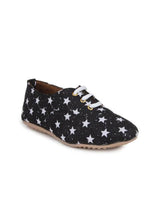 Scamanus Black Printed Casual Shoes